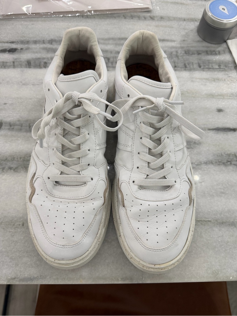 Greats The Kingston - Blanco - 12 / Green Multi White Low-Top Leather Sneakers